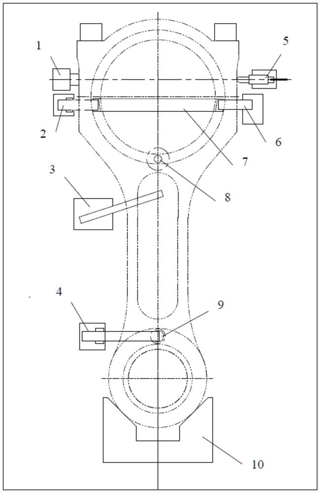 A processing positioning device and processing method for bushing holes at both ends of a connecting rod