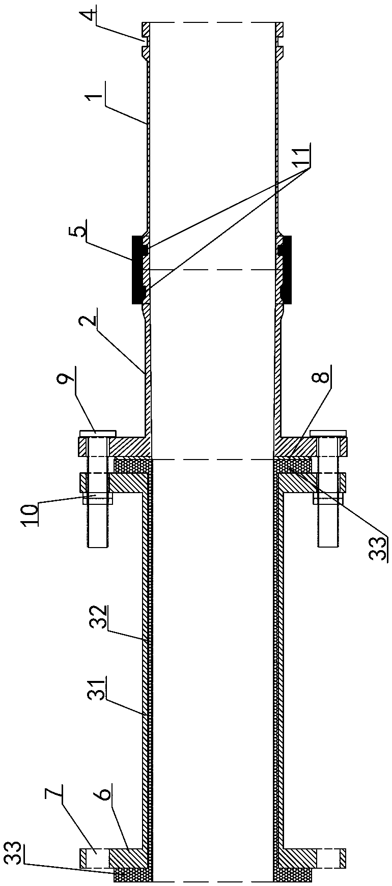 Concrete delivery pump pipe connection transfer structure and construction method thereof