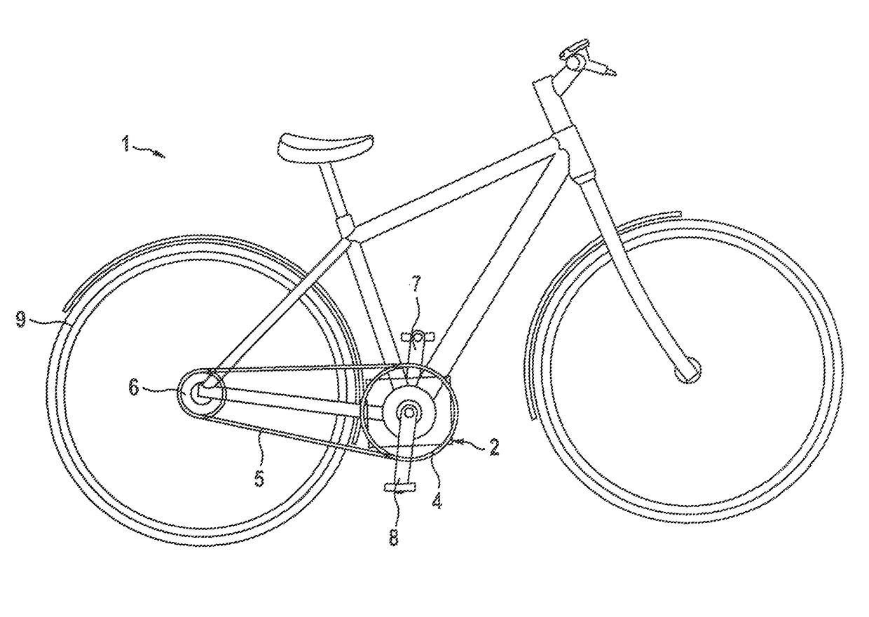 Vehicle which is operable by a motor and by muscular energy and has an improved torque sensor