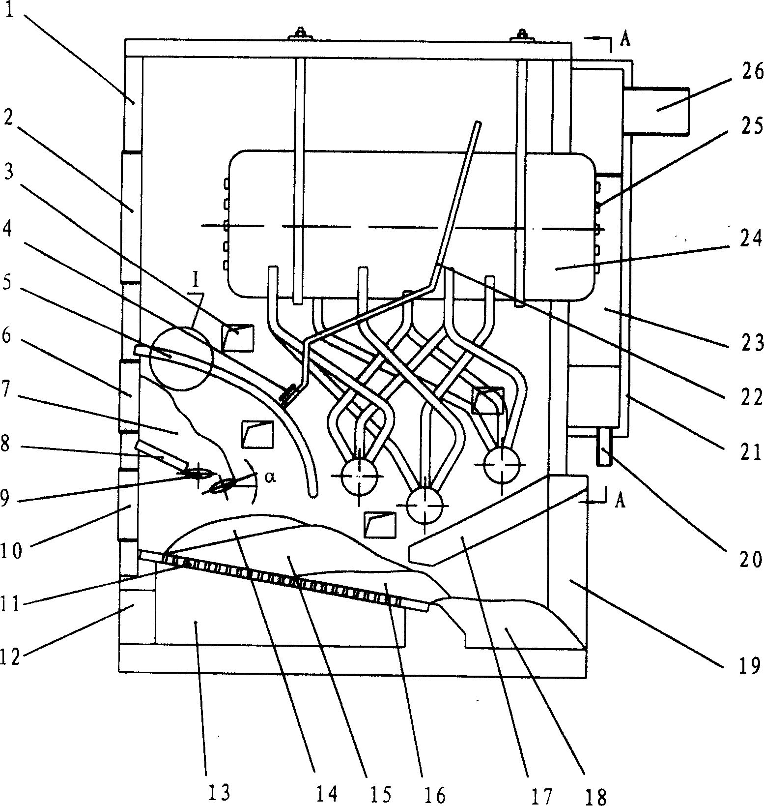 Boiler capable of burning inferior fuel