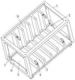 Combination type metal die protecting frame