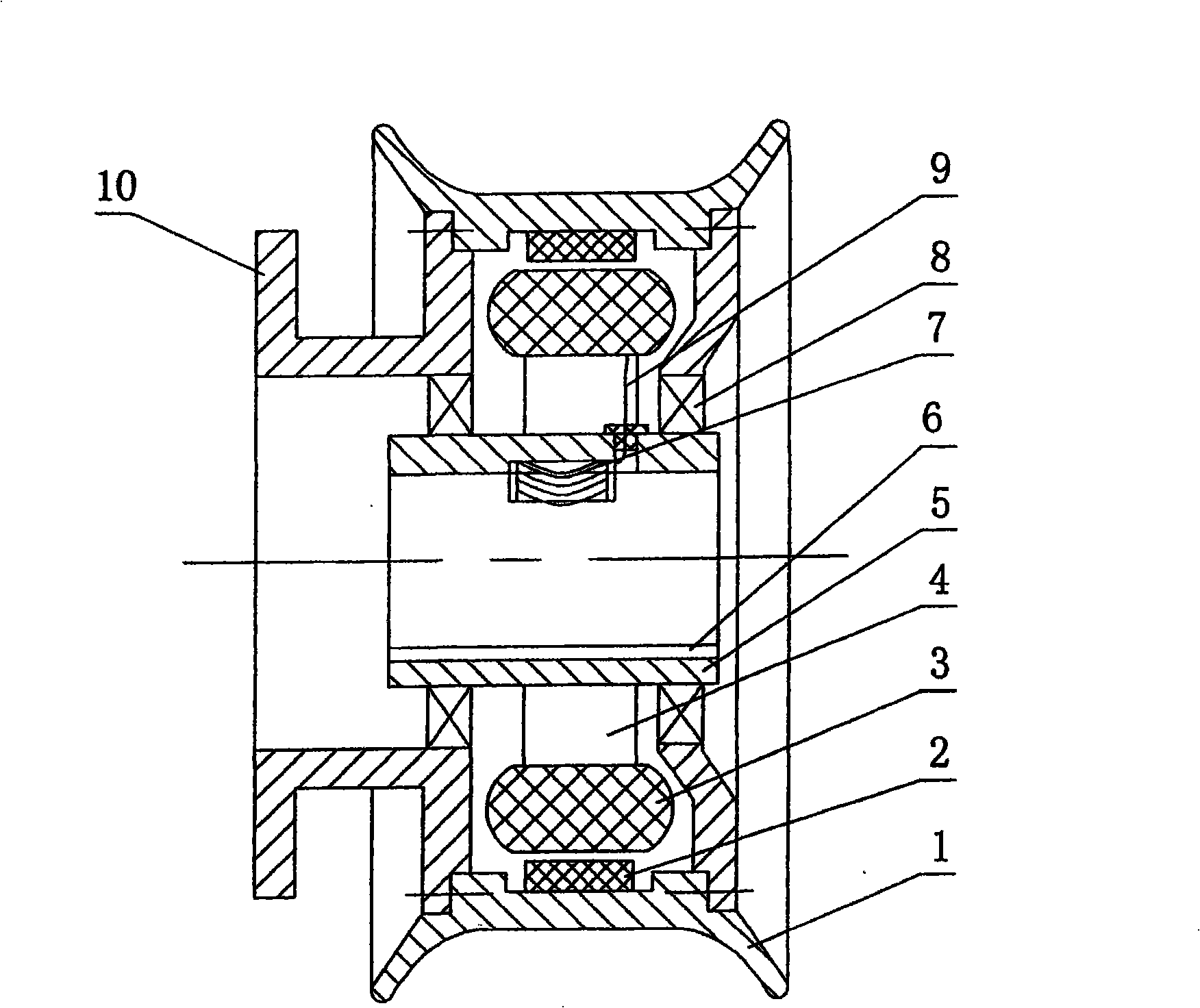 Insert shaft type hub electric motor and electric automobile