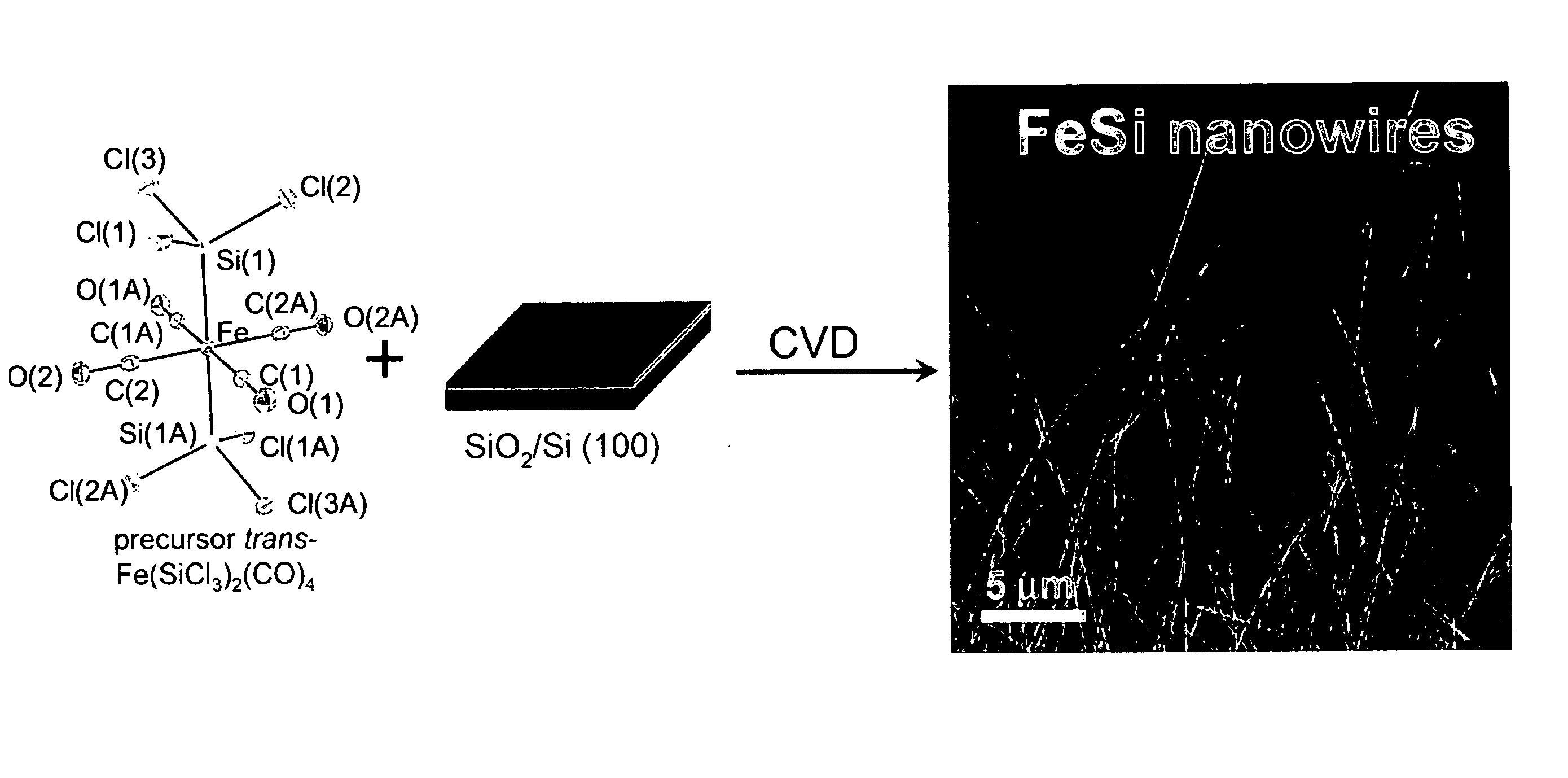 Metal silicide nanowires and methods for their production