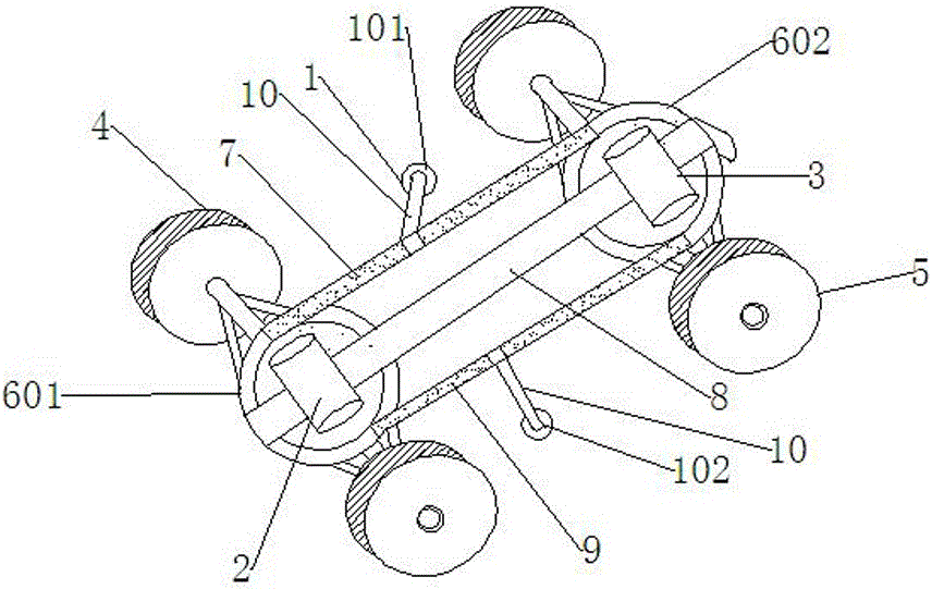 An automatic electric grinding device for steel pipes