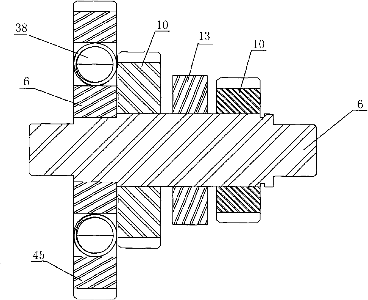 Two-way buffering transmission gear