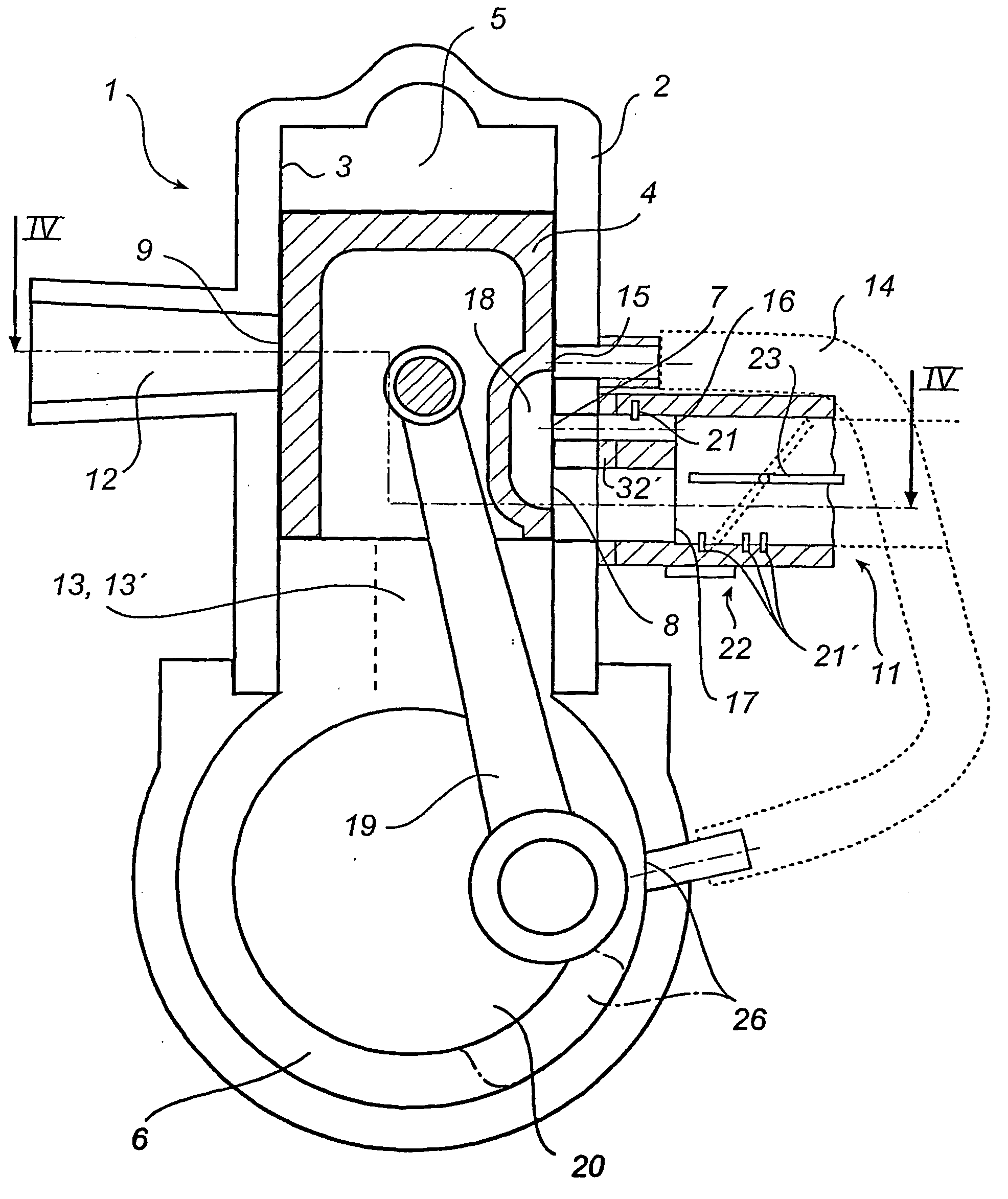 Crankcase scavenged internal combustion engine