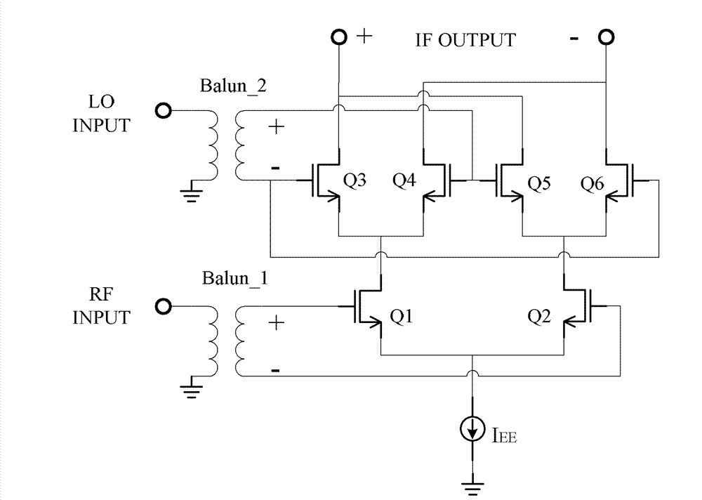 Low-voltage low-noise wideband mixer