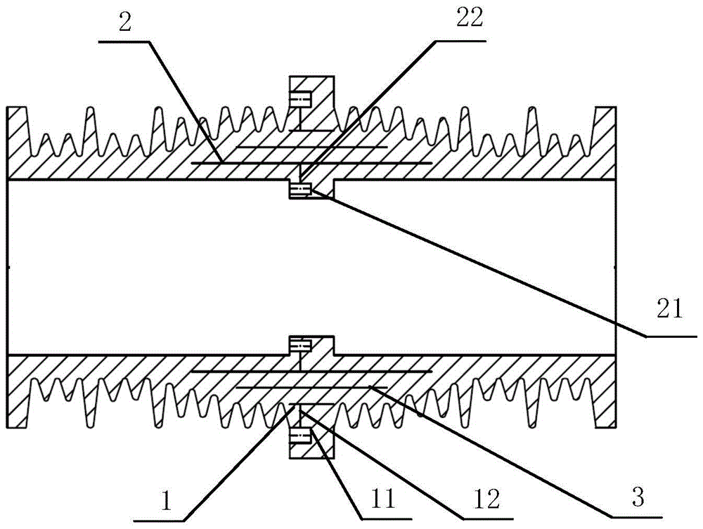 A wall-piercing bushing with a shielding structure