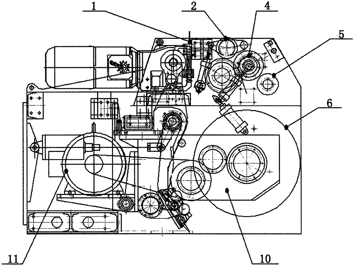 Warp sizing machine head