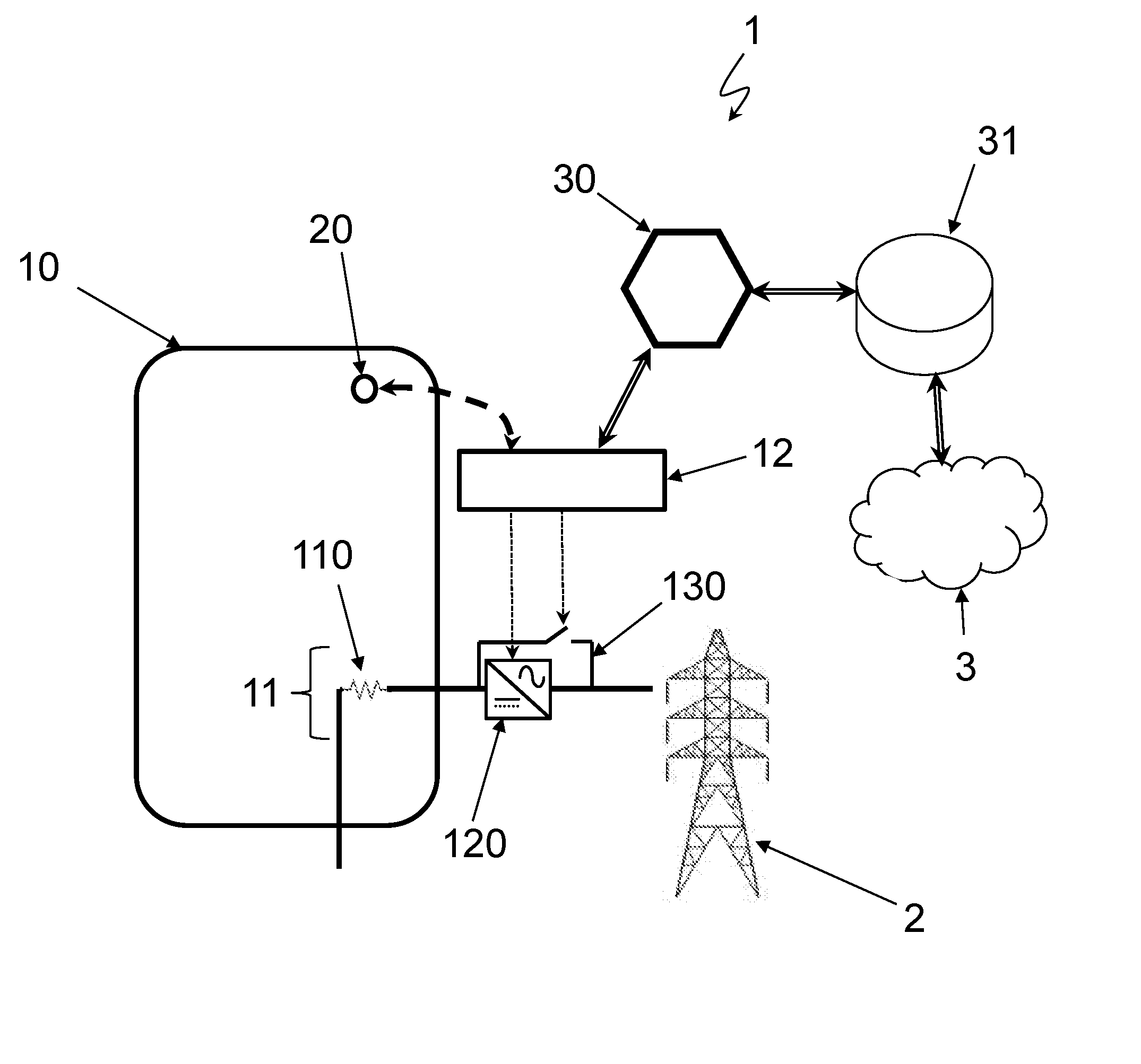 Electric water-heater with adjustable power