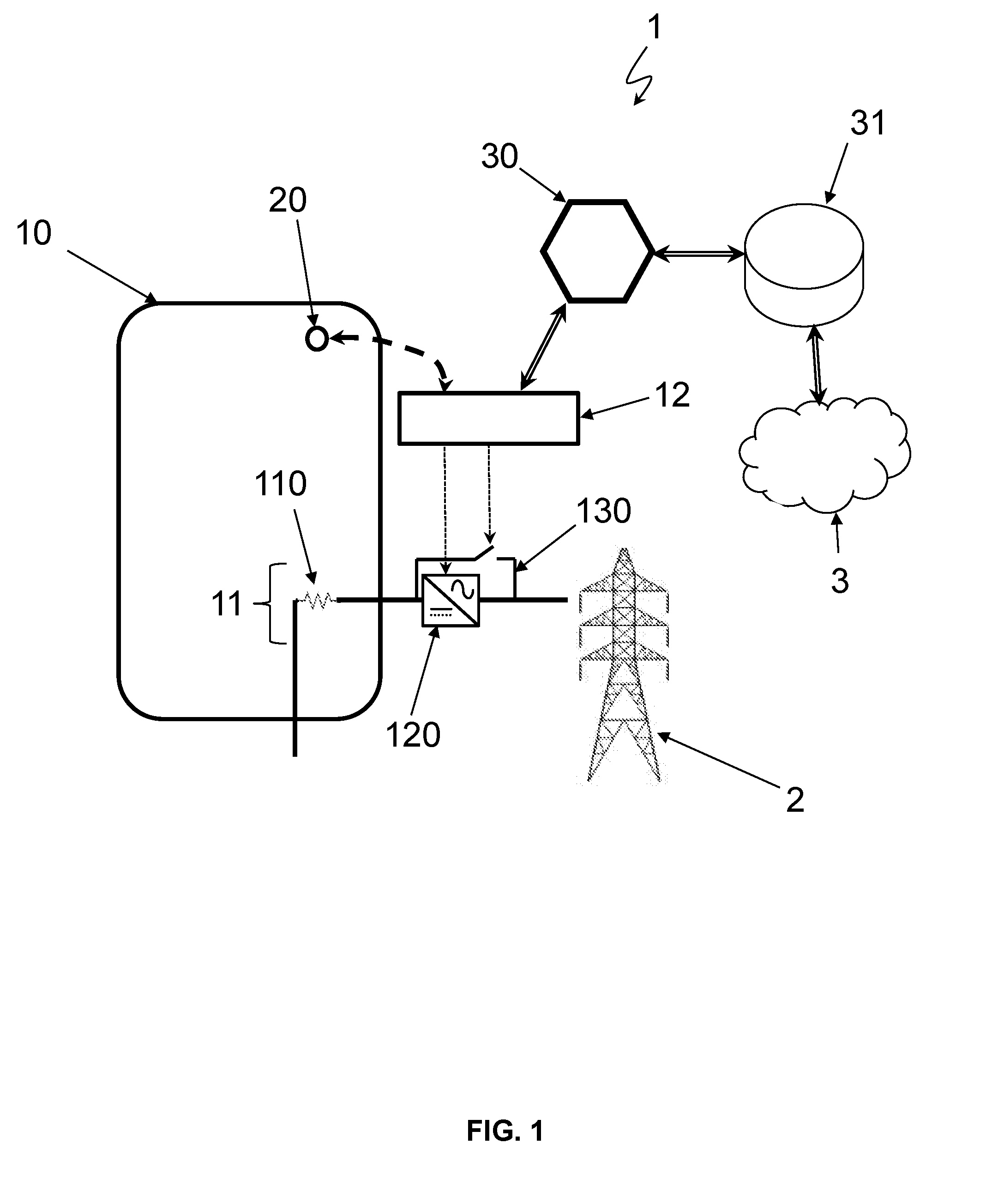 Electric water-heater with adjustable power