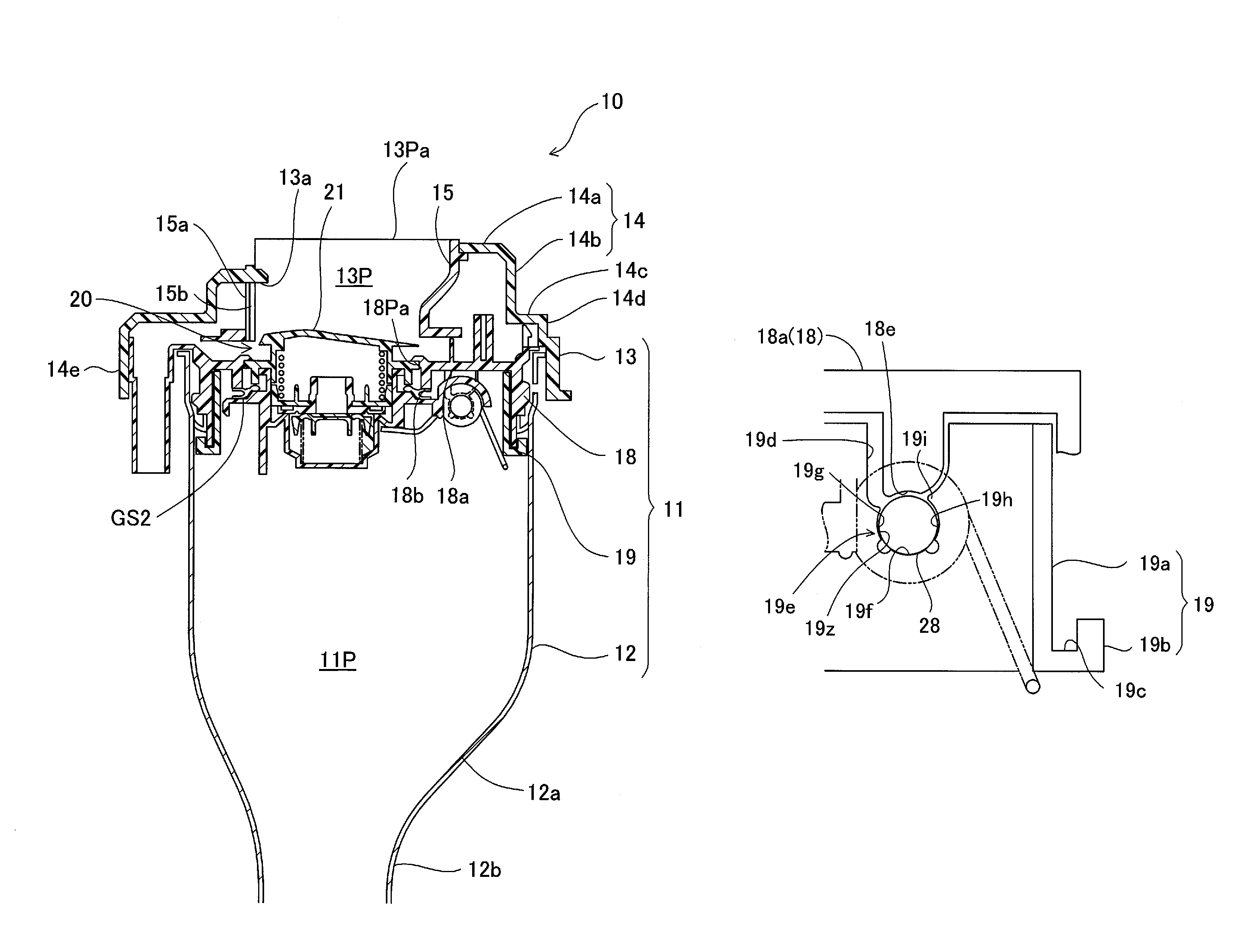 Fuel tank opening and closing device