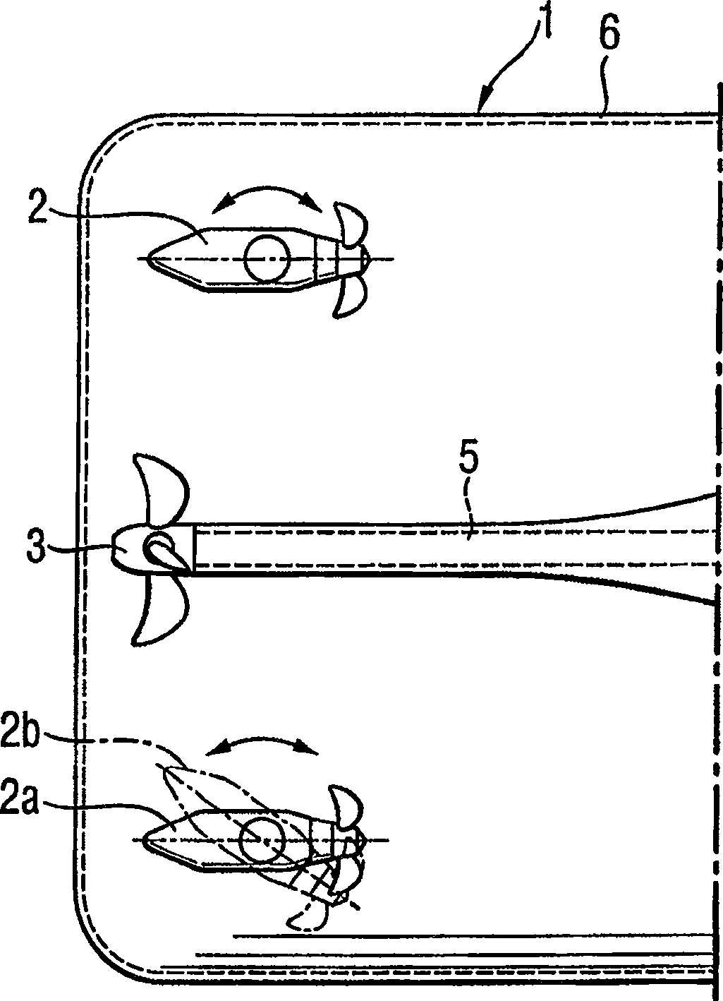 Structure for steering a water-craft