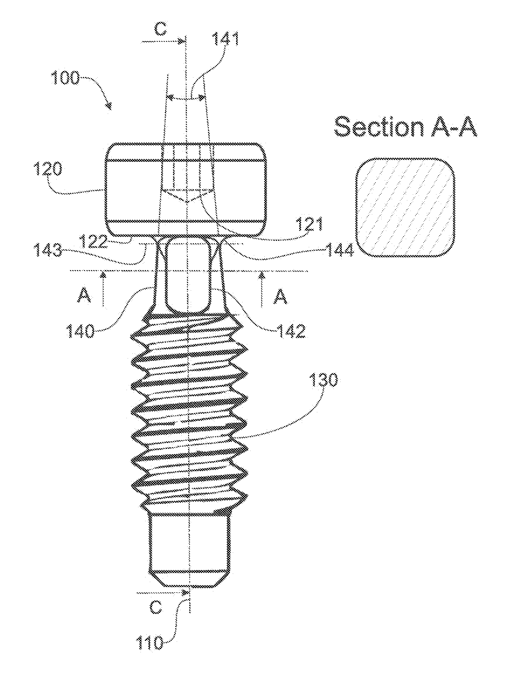 Frangible fixing screw