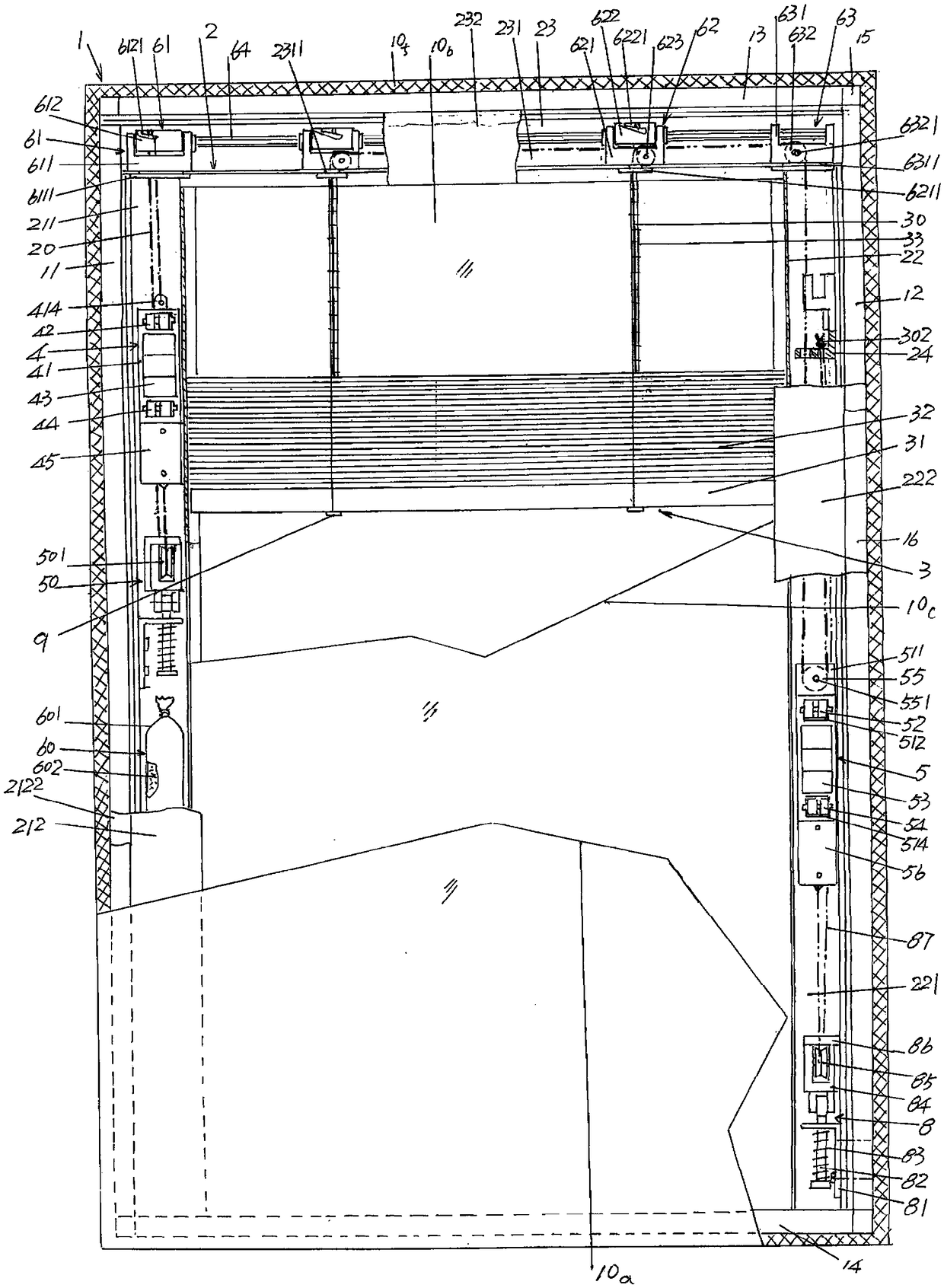 Double-control energy-saving type multilayer hollow glass louver