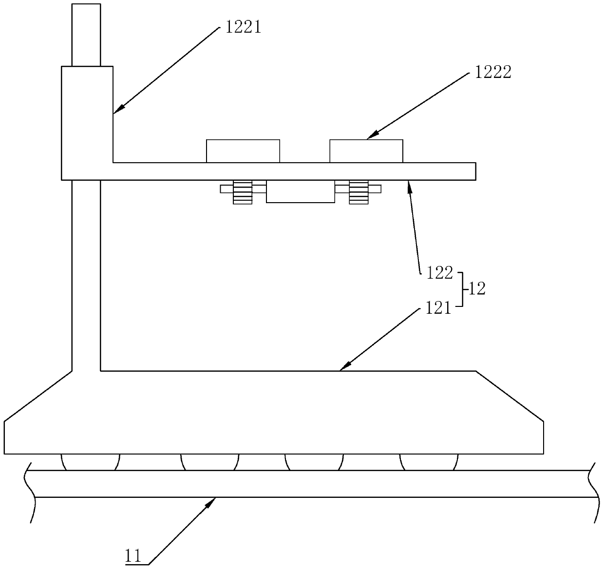 Tray array one-time conveying device