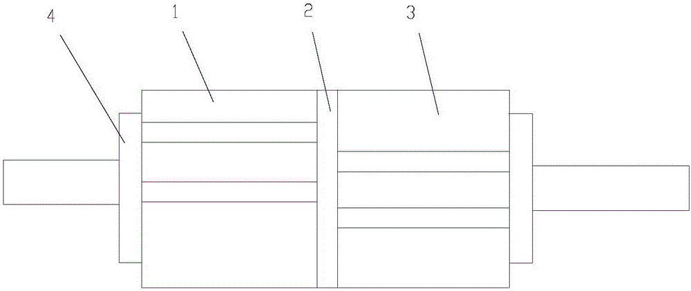 Damping ring for multi-section aluminum-casting rotor and processing method of aluminum-casting rotor