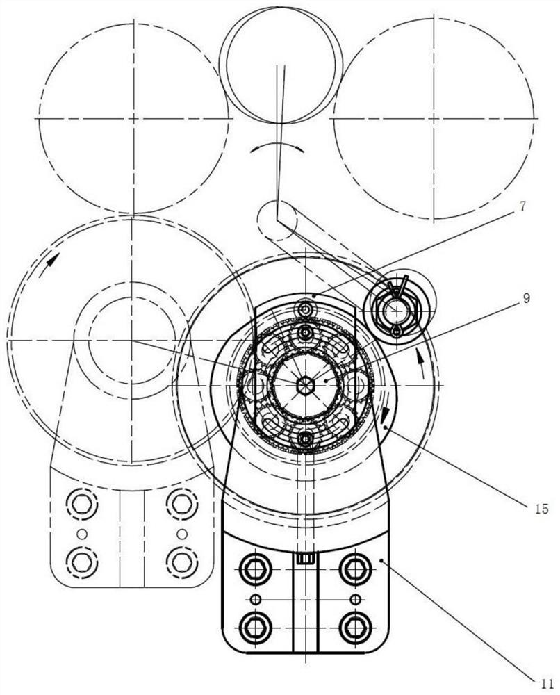 Ink supply system with planetary reduction cam device