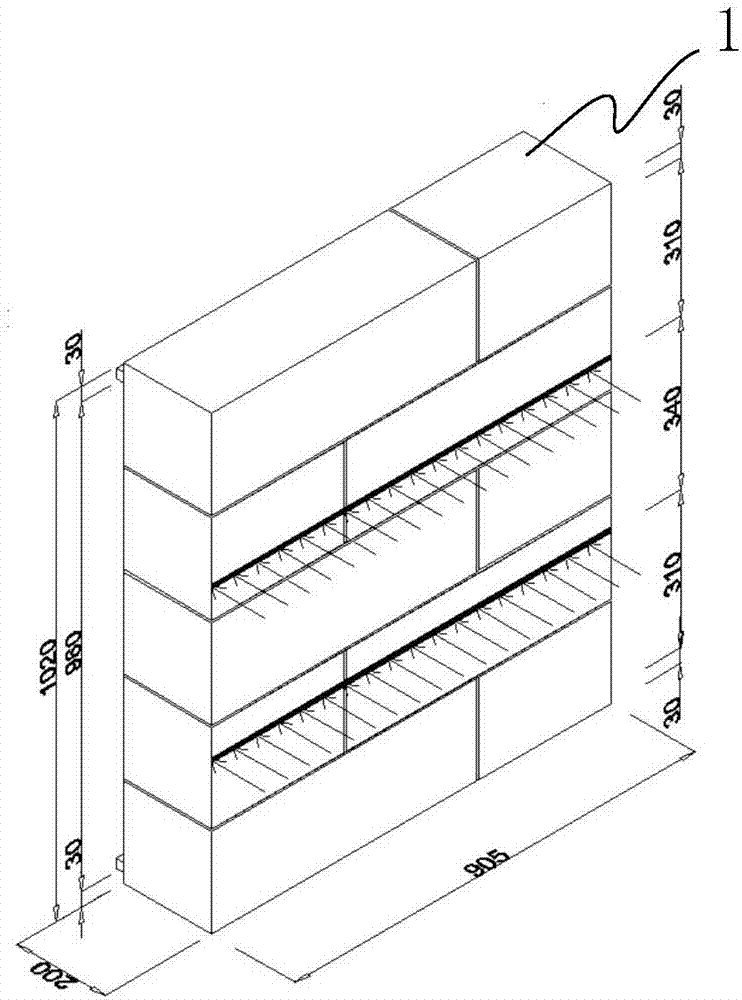 Autoclaved aerated concrete block masonry performance detection method