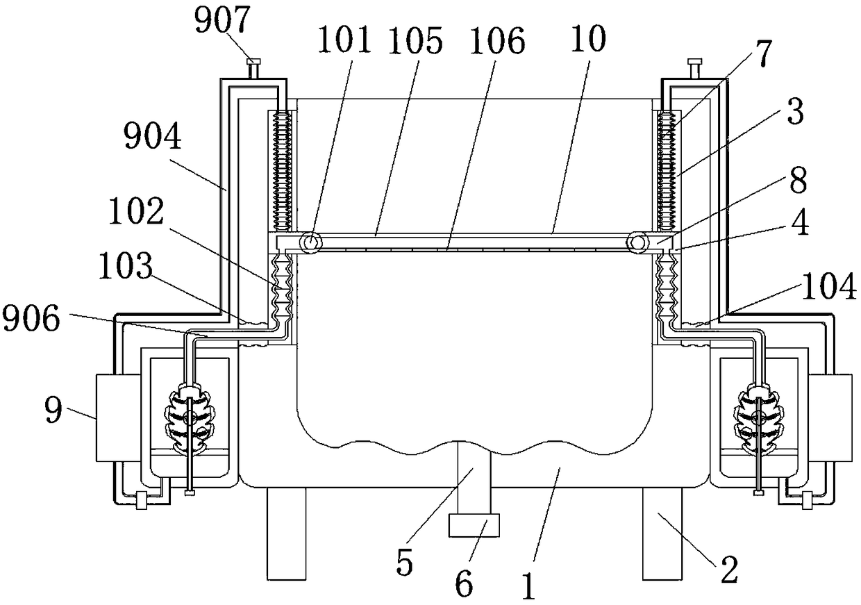 Lung-simulated treatment equipment for polyvinyl chloride plastic regeneration cleaning sewage