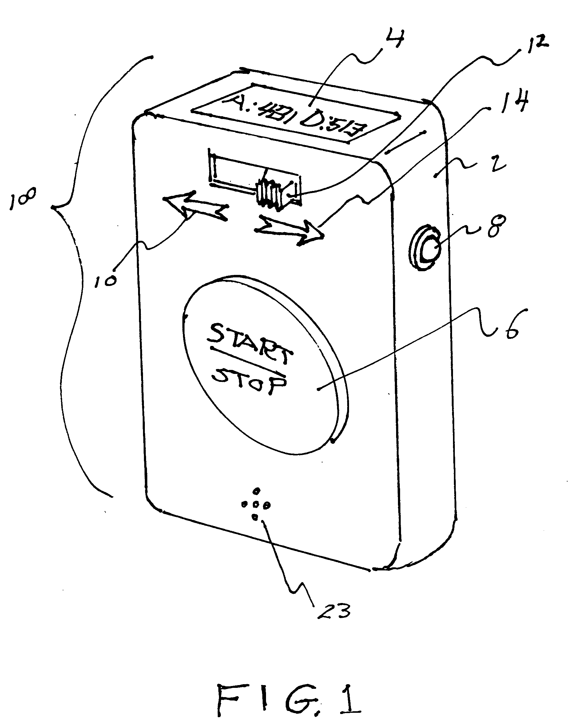 Device to measure acceleration and deceleration of hip rotation