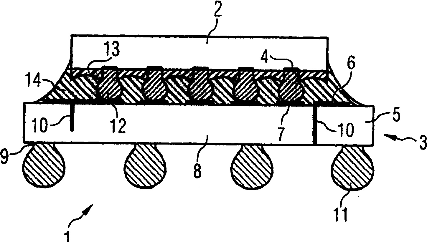 Semiconductor package with contact support layer and method to produce the package