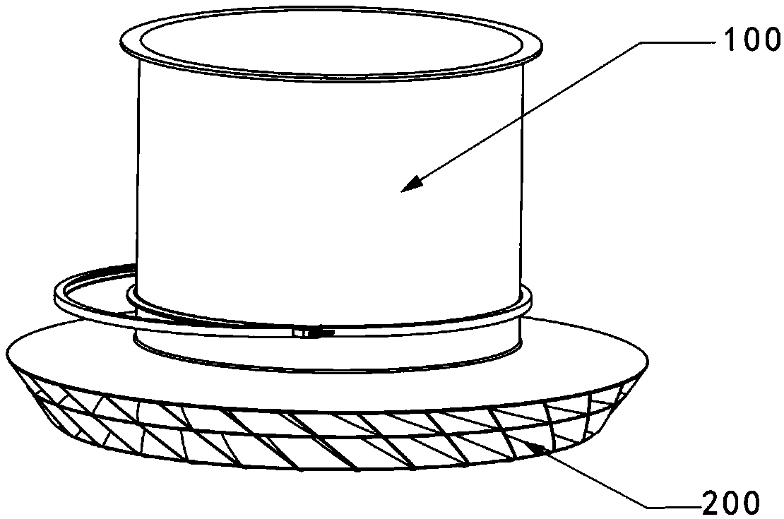 Airflow large-flow field action device and application