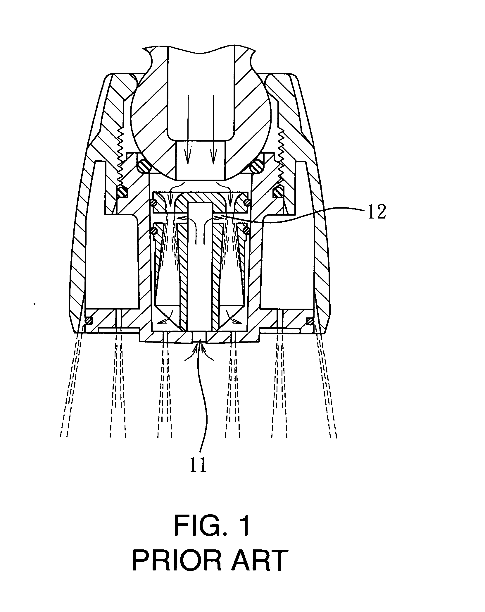 Pressure boosting showerhead