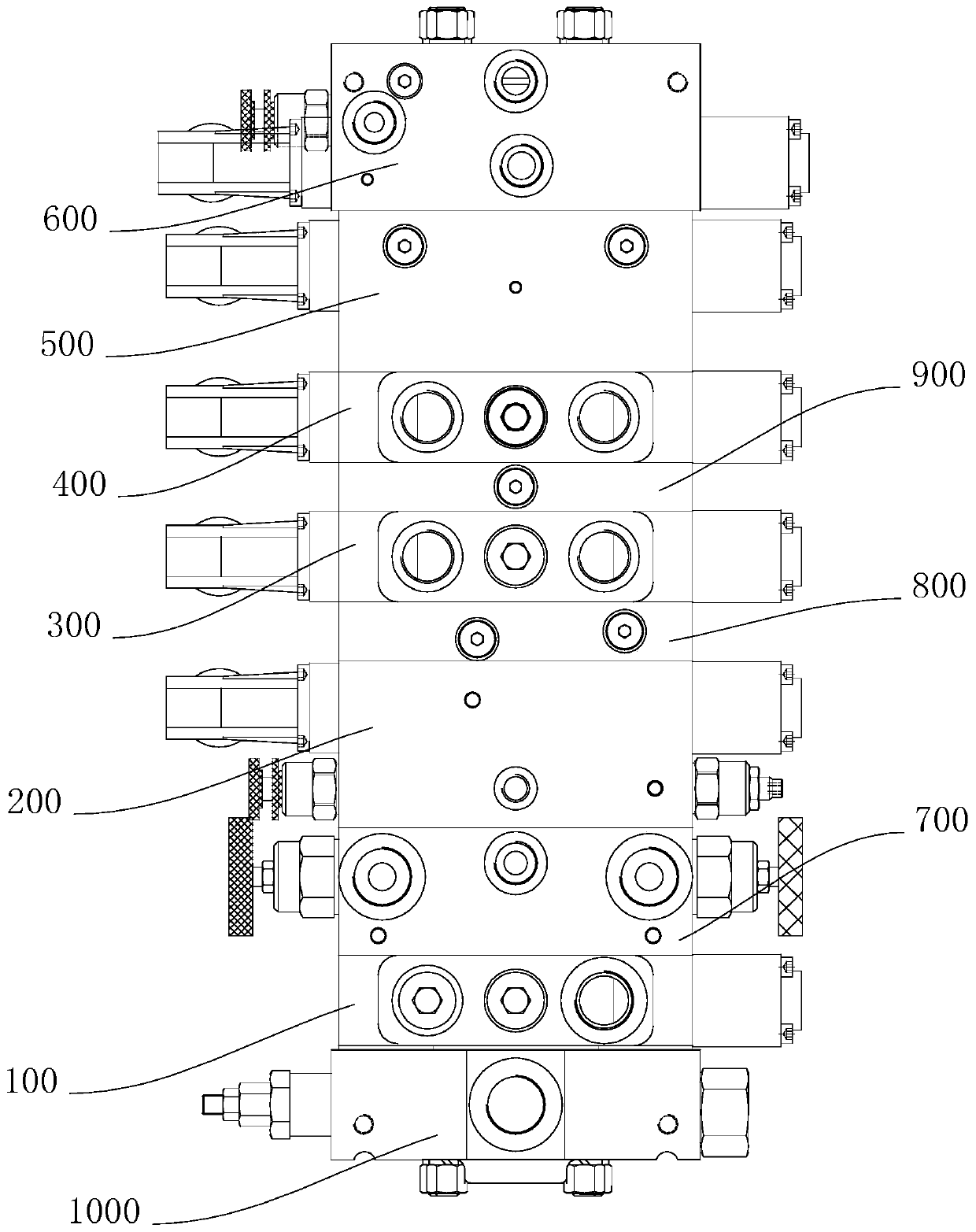 Multi-way valve for drilling machine