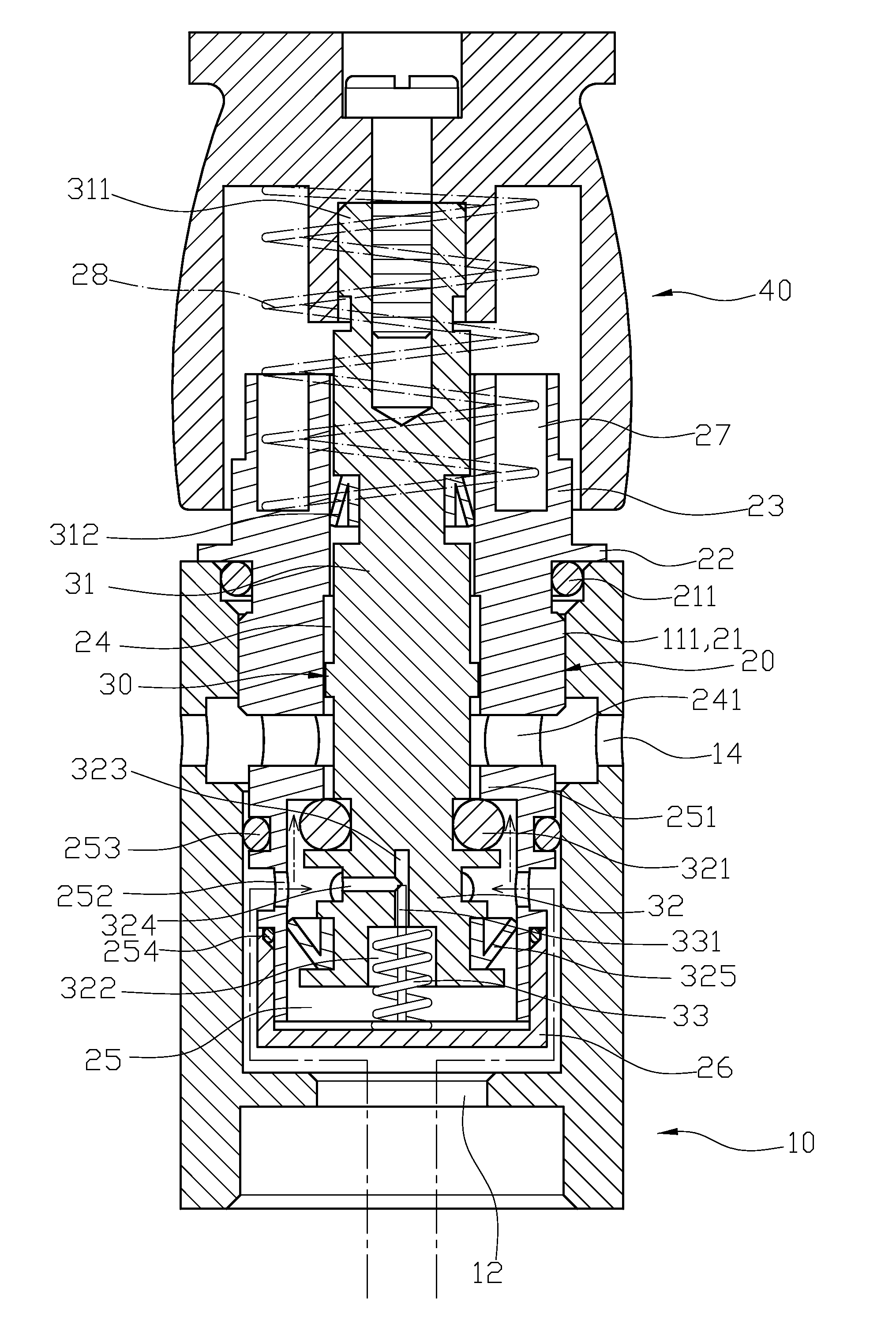 Self-shut valve for faucet