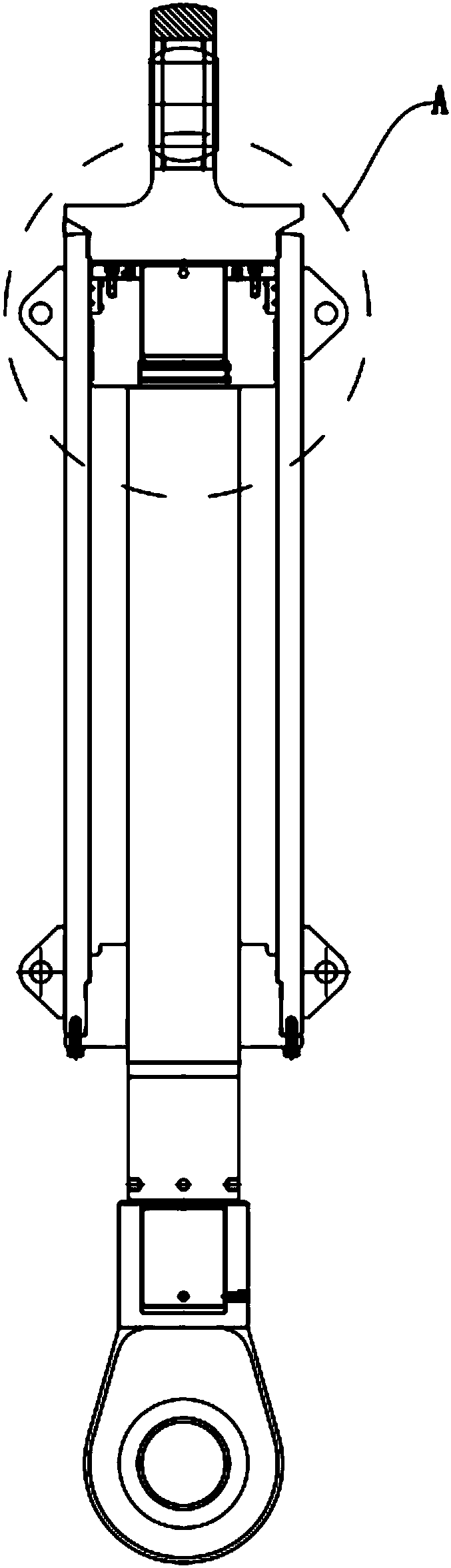 Hydraulic oil cylinder piston design capable of preventing cylinder tube from being damaged