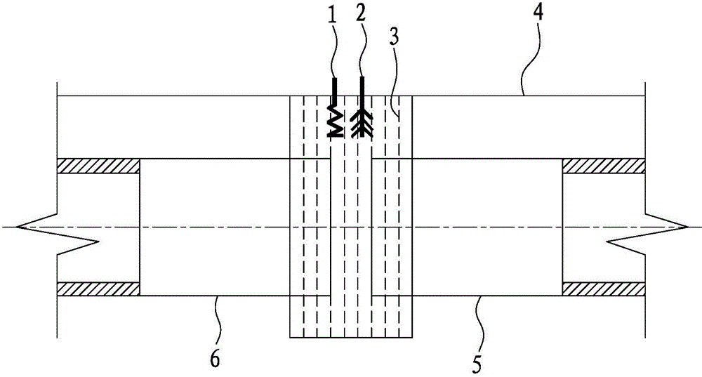 River and sea bottom steel jacking pipe butt joint construction method