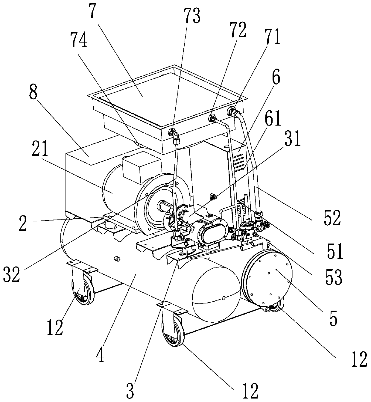 Compact oil-gas secondary separated air compressor