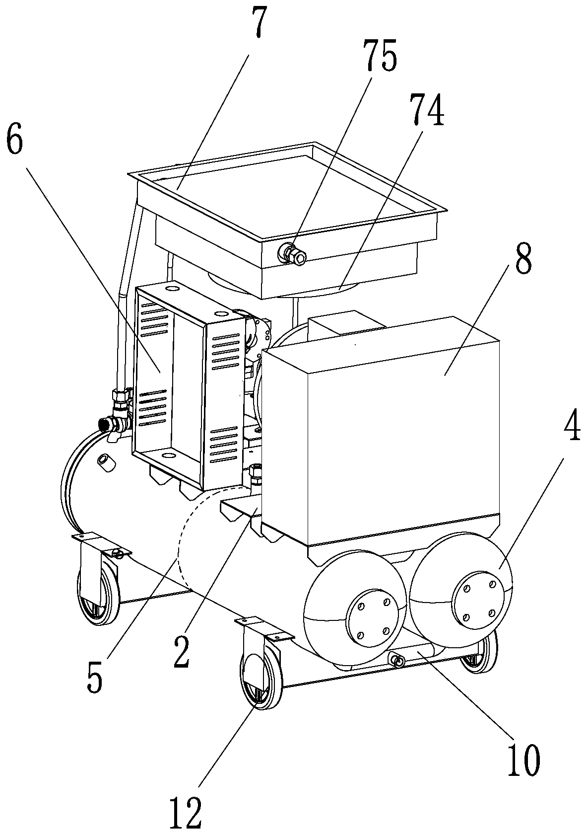 Compact oil-gas secondary separated air compressor