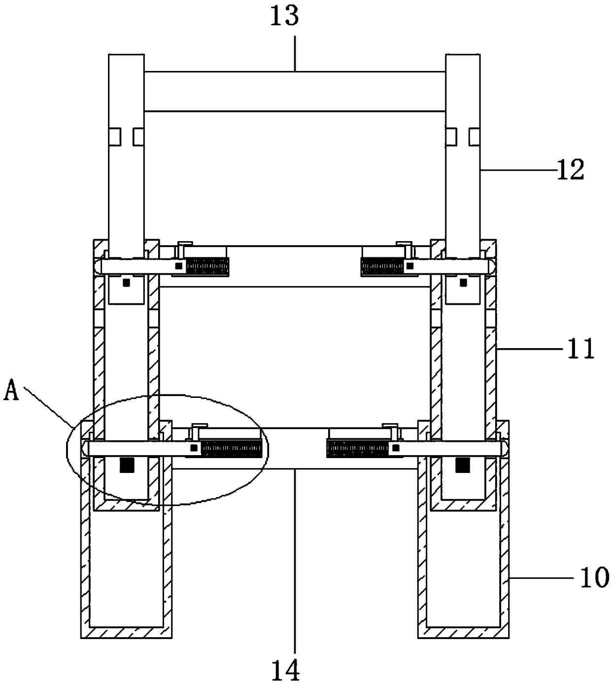 Vertical folding type disaster relief folding bed