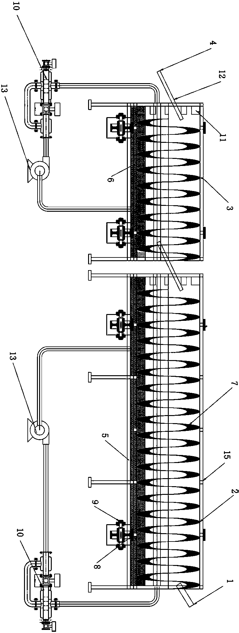 Peeling device for continuous soaking materials