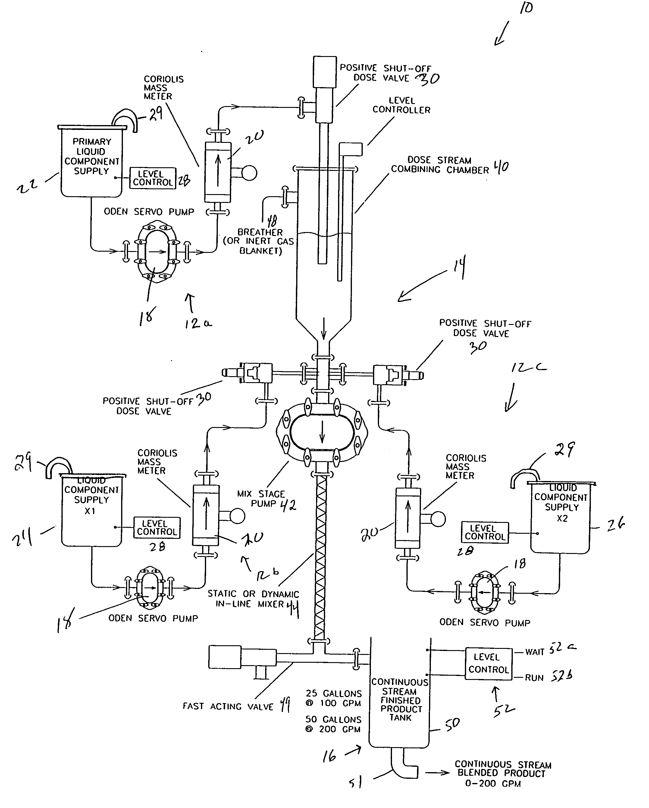 Continuous liquid stream blender