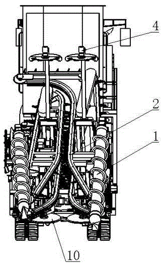 Crawler-travelling whole-stalk clamping type sugarcane harvester