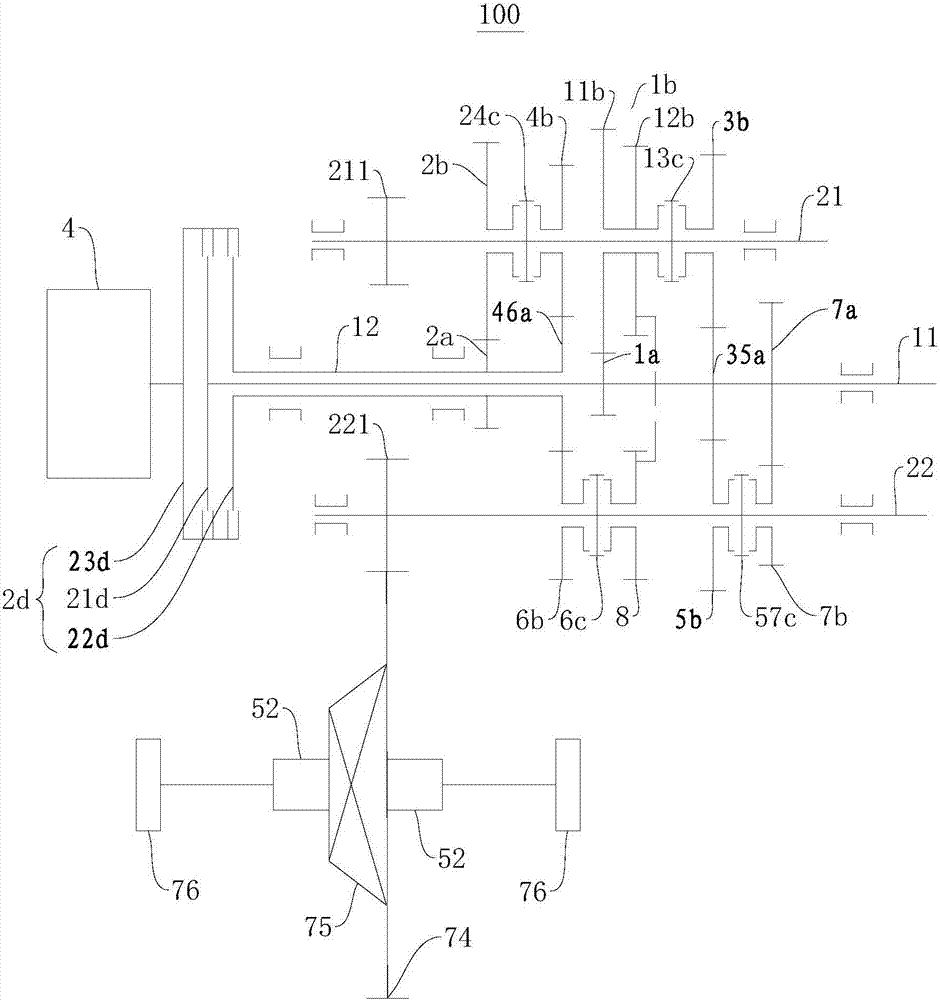 Power driving system and vehicle