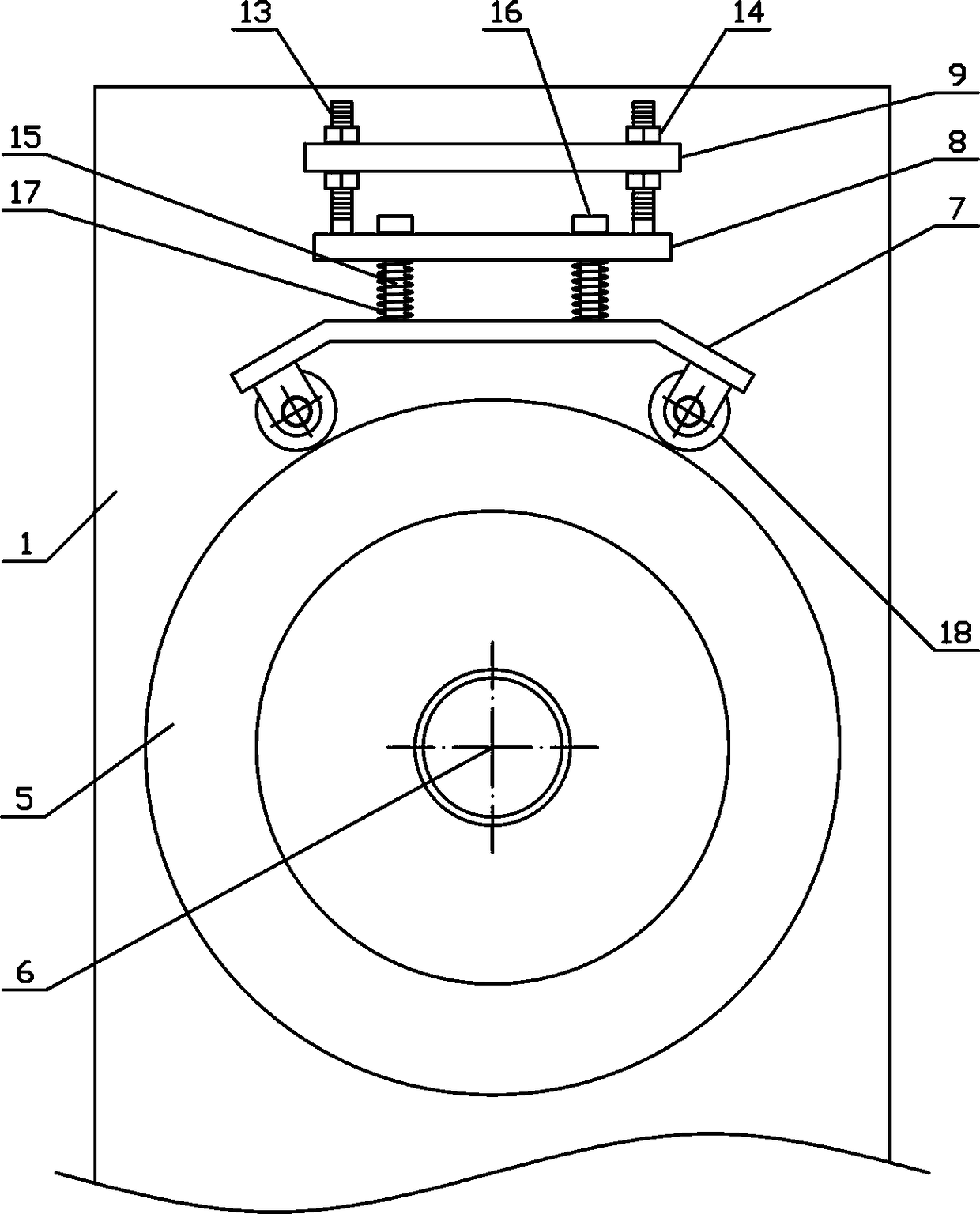 Linen strip damping unwinding mechanism