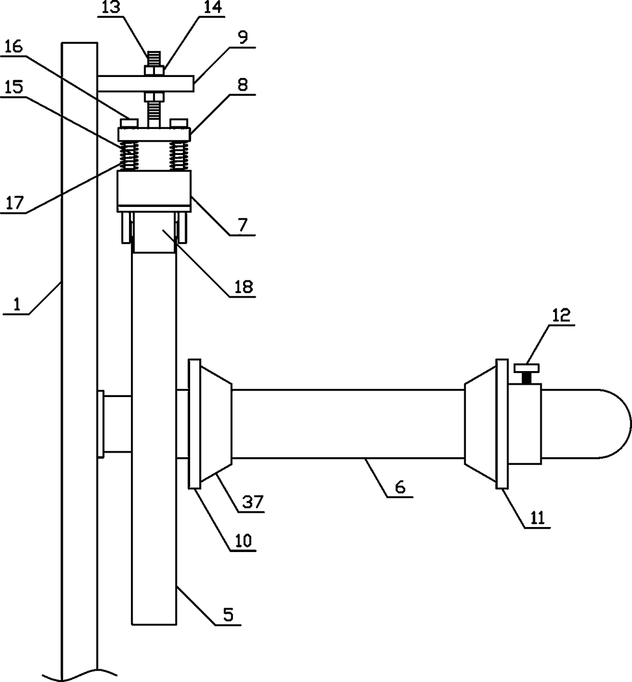 Linen strip damping unwinding mechanism