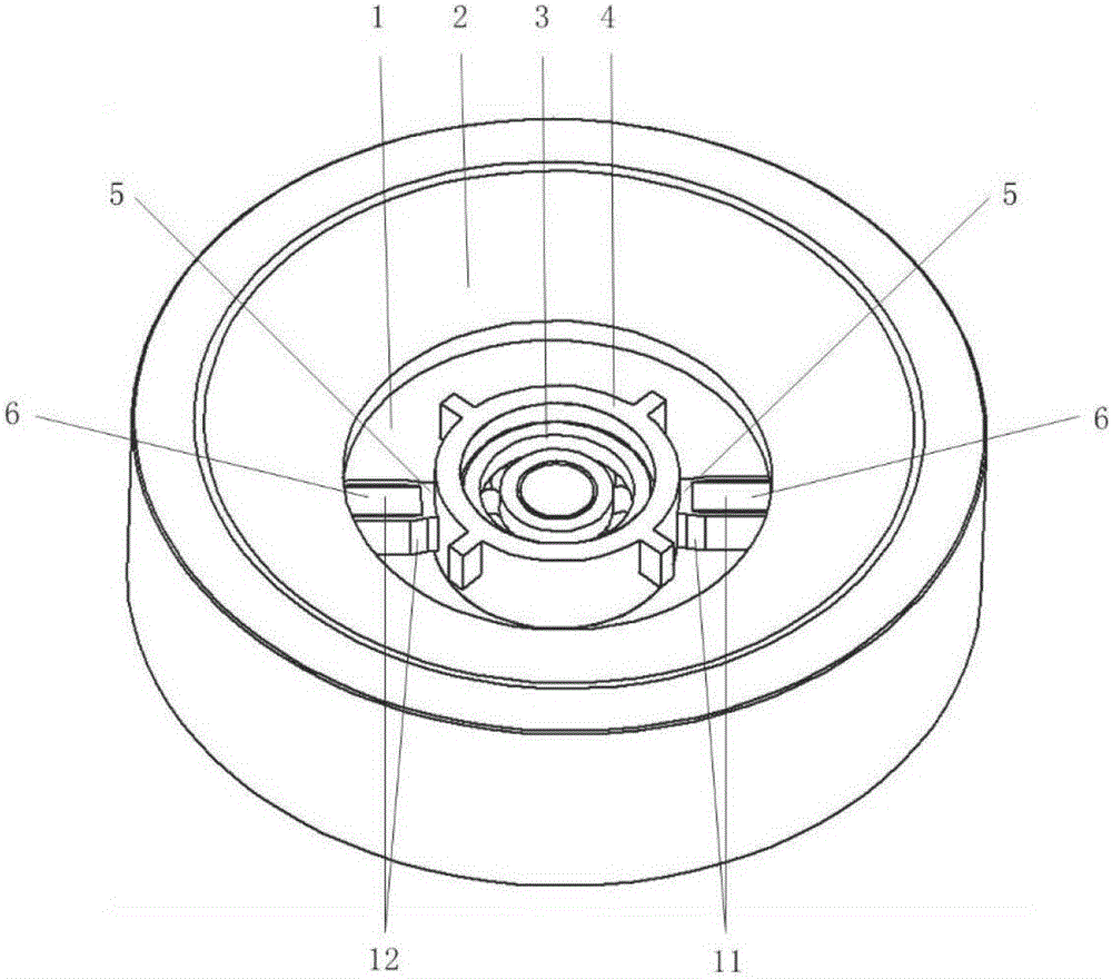 Clamping controllable disc-shaped rotary type inertia piezoelectric actuator and actuation method