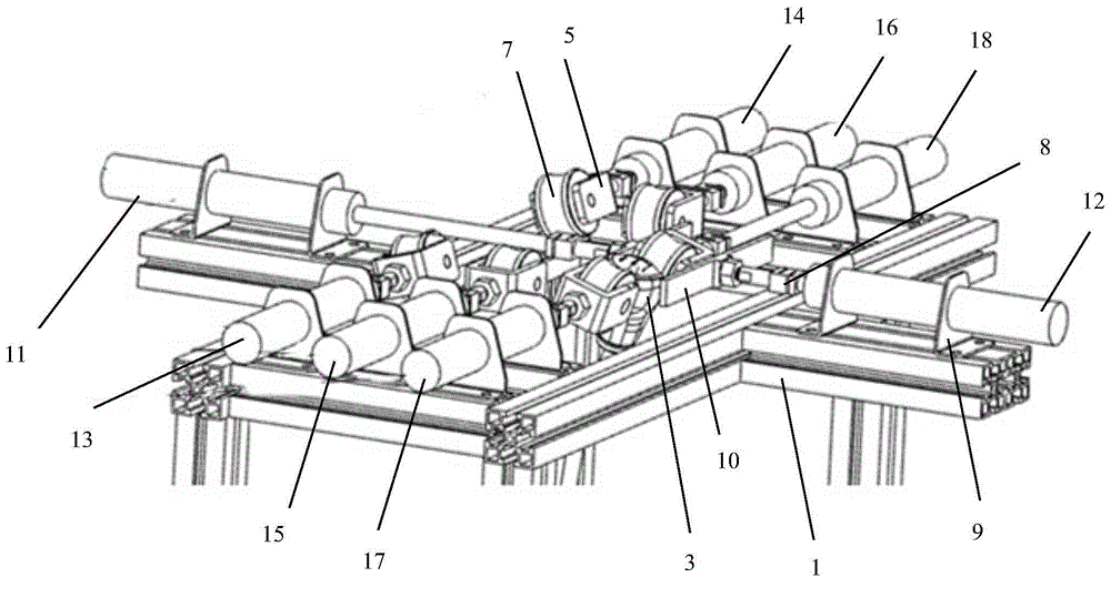 Automobile gear selecting/shifting control mechanism test device