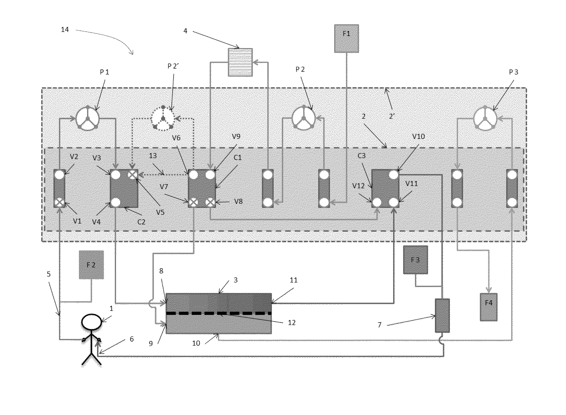 Device for extracorporeal blood treatment