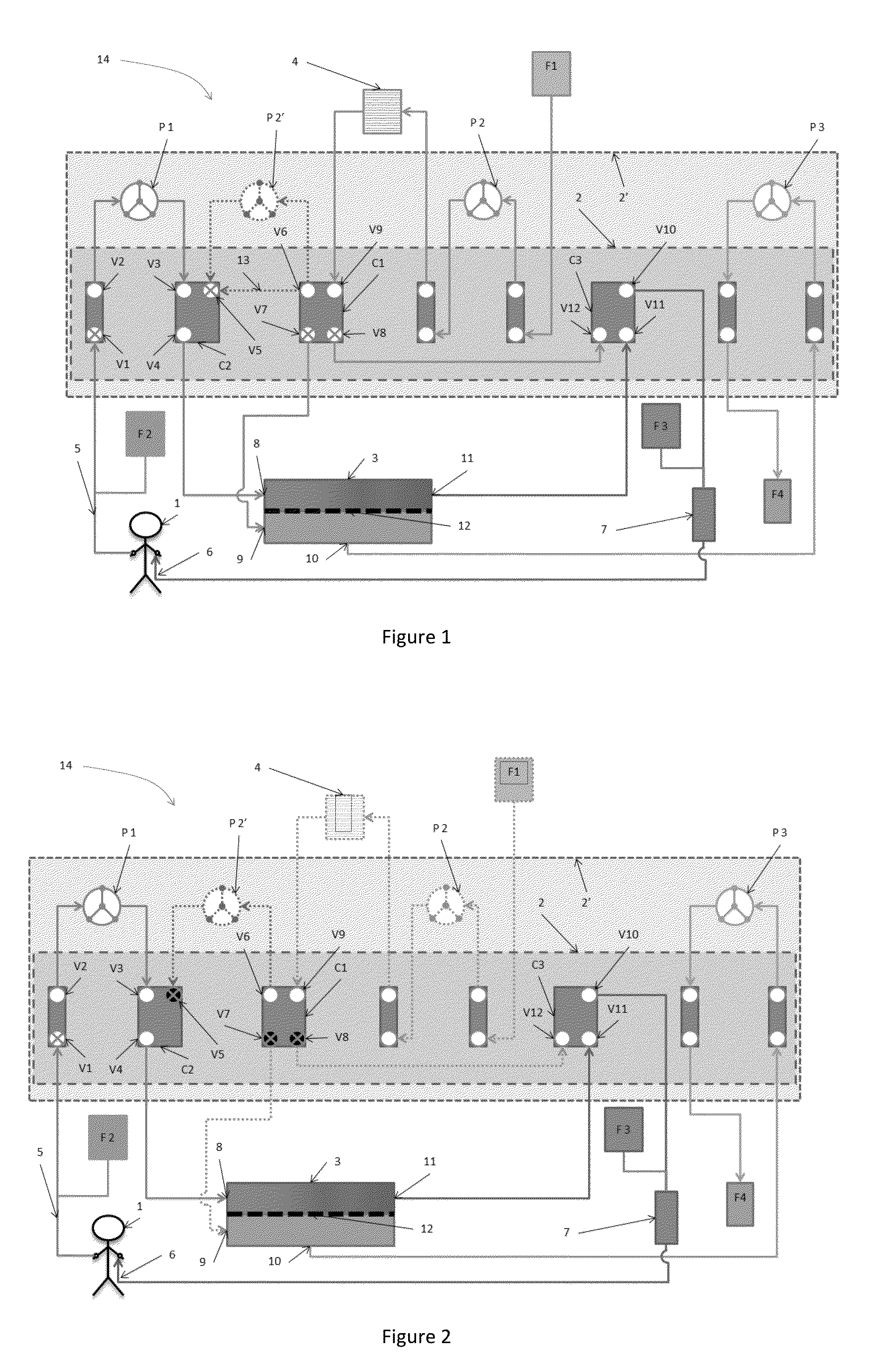 Device for extracorporeal blood treatment