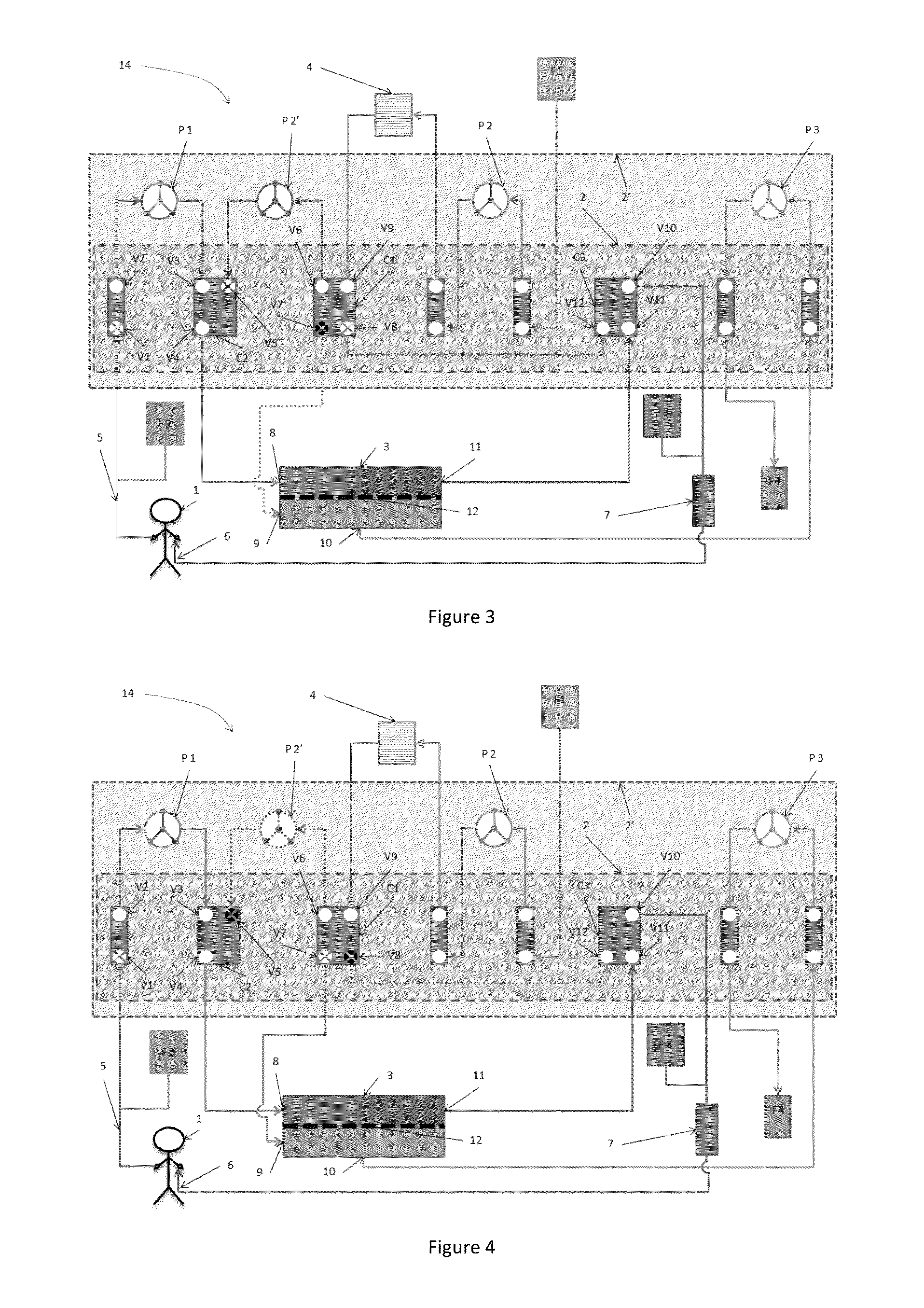 Device for extracorporeal blood treatment