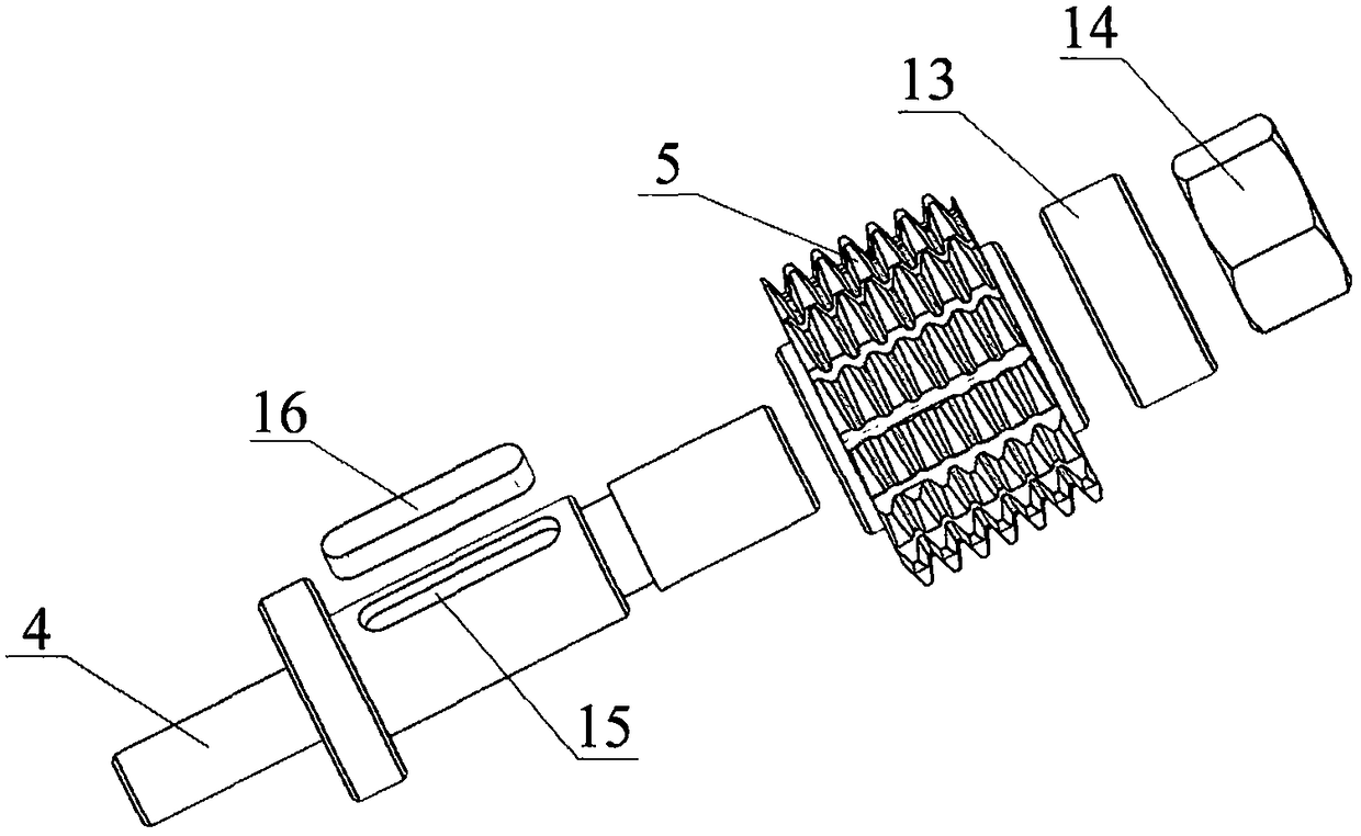 Small-modulus cylindrical gear hobbing force measuring device for five-axis linkage milling center