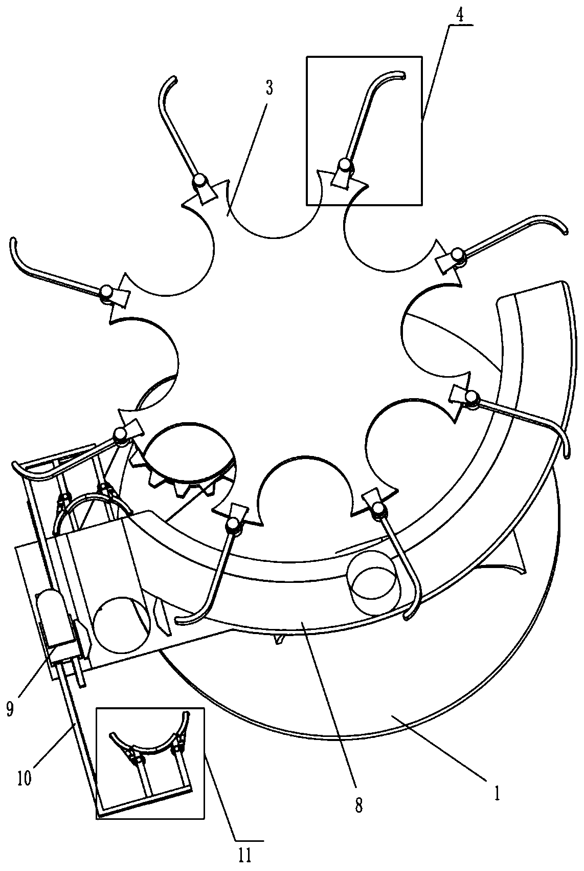 Extrusion type round can processing device