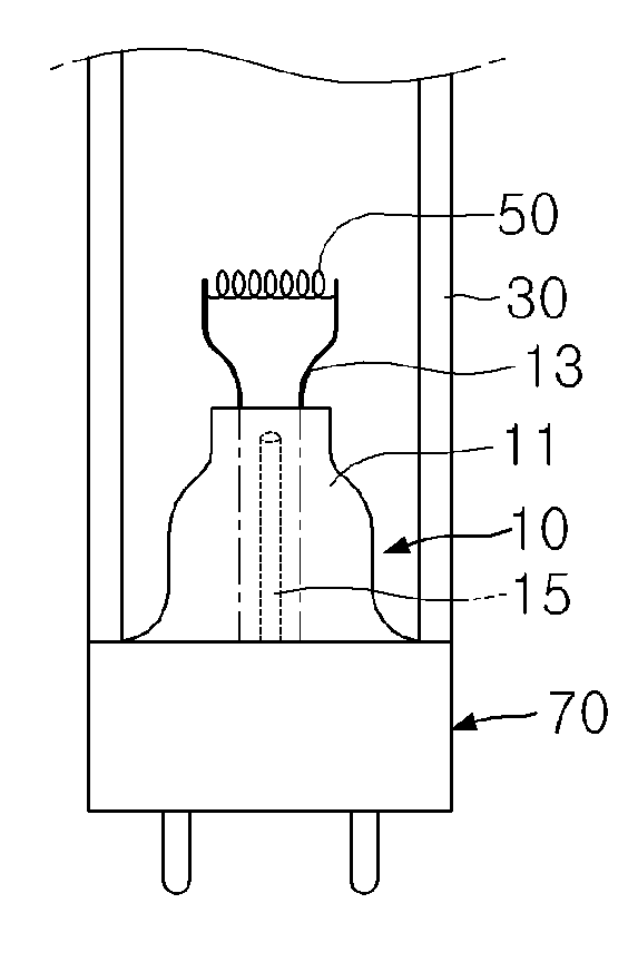 Method of manufacturing fluorescent lamp and fluorescent lamp manufactured using the same