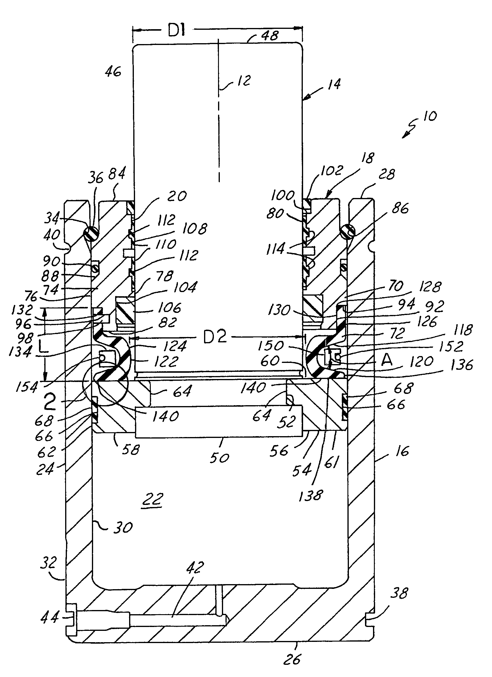 Low impact gas spring